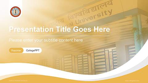 Jodhpur National University Lecture Sharing and Networking Event PPT Template