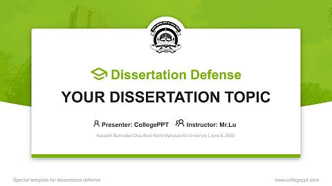 Kavayitri Bahinabai Chaudhari North Maharashtra University Graduation Thesis Defense PPT Template