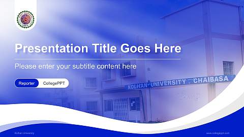 Kolhan University Lecture Sharing and Networking Event PPT Template