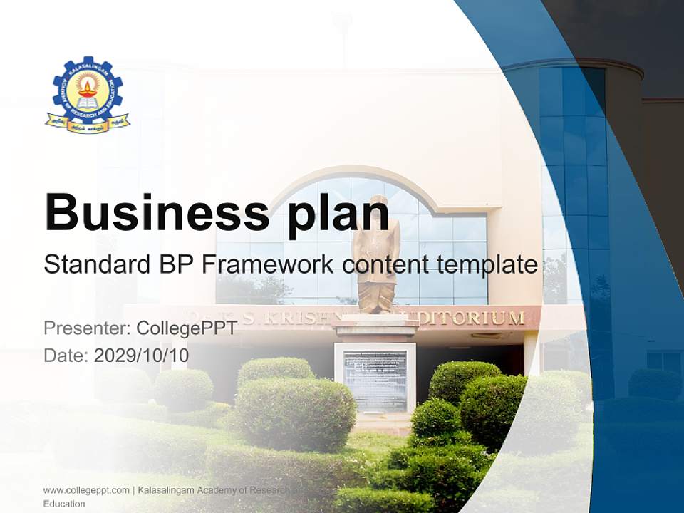 Kalasalingam Academy of Research and Higher Education Competition/Entrepreneurship Contest PPT Template4:3 ratio PPT effect preview image9