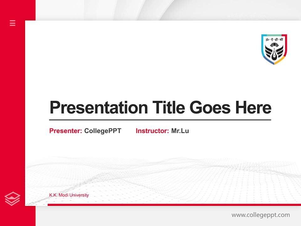 K.K. Modi University Thesis Proposal/Graduation Defense PPT Template4:3 ratio PPT effect preview image5