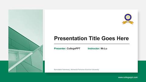 Karnataka Veterinary, Animal & Fisheries Science University General PPT Template