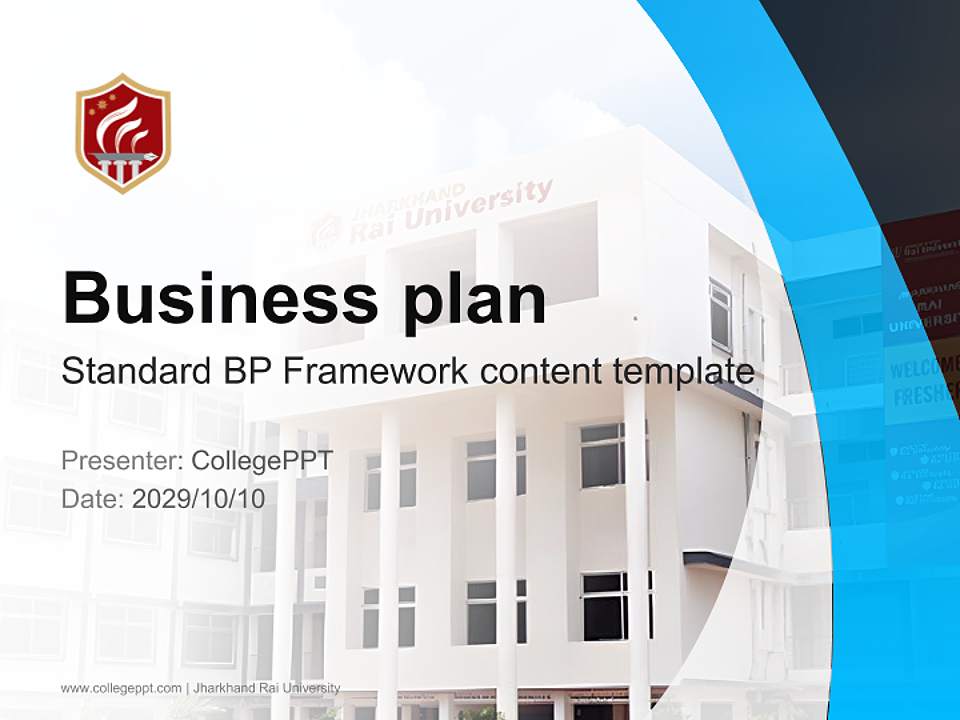 Jharkhand Rai University Competition/Entrepreneurship Contest PPT Template4:3 ratio PPT effect preview image9