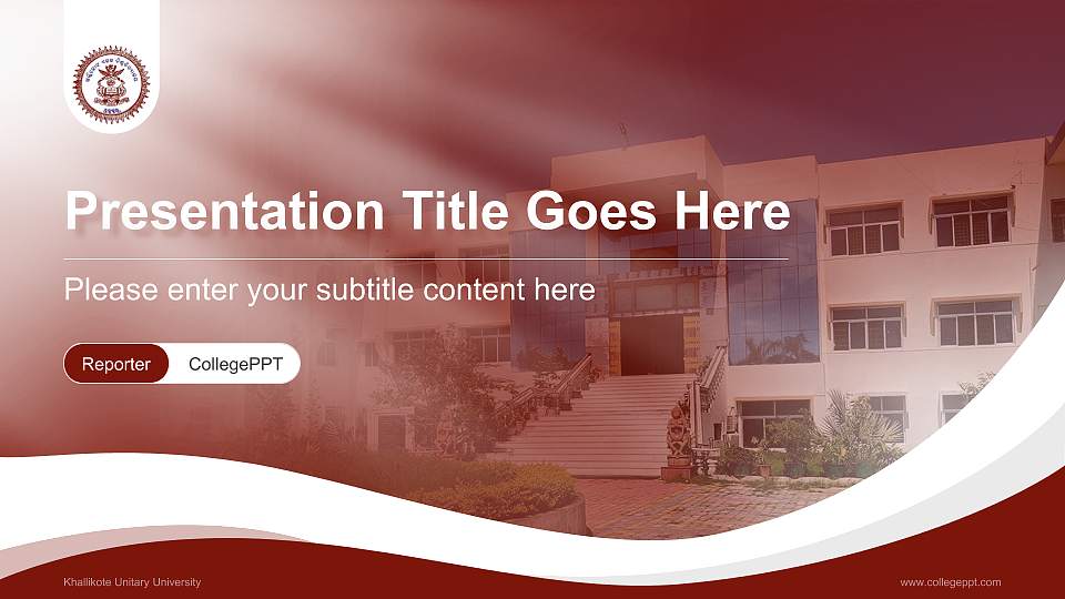 Khallikote Unitary University Lecture Sharing and Networking Event PPT Template16:9 ratio PPT effect preview image