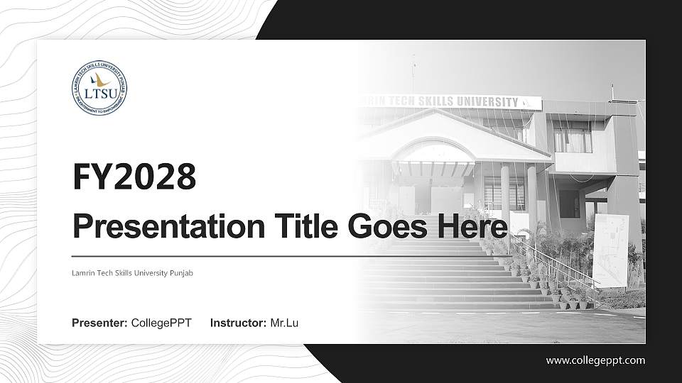 Lamrin Tech Skills University Punjab Academic Presentation/Research Findings Report PPT Template16:9 ratio PPT effect preview image