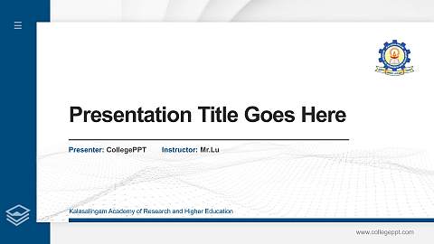 Kalasalingam Academy of Research and Higher Education Thesis Proposal/Graduation Defense PPT Template