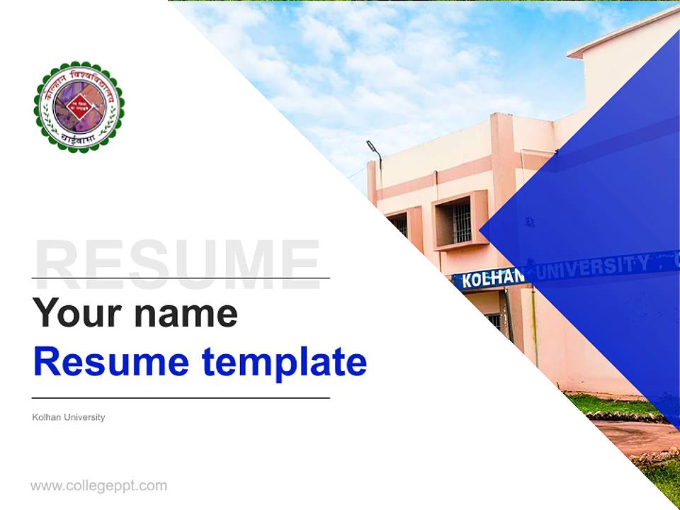 Kolhan University Resume PPT Template4:3 ratio PPT effect preview image5
