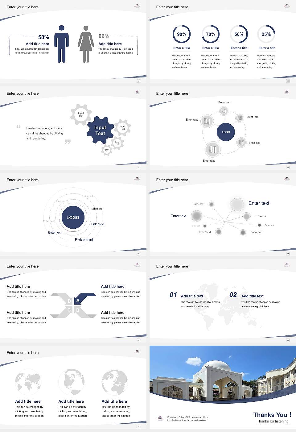 Khaja Bandanawaz University Course/Courseware Creation PPT Template16:9 ratio PPT effect preview image4