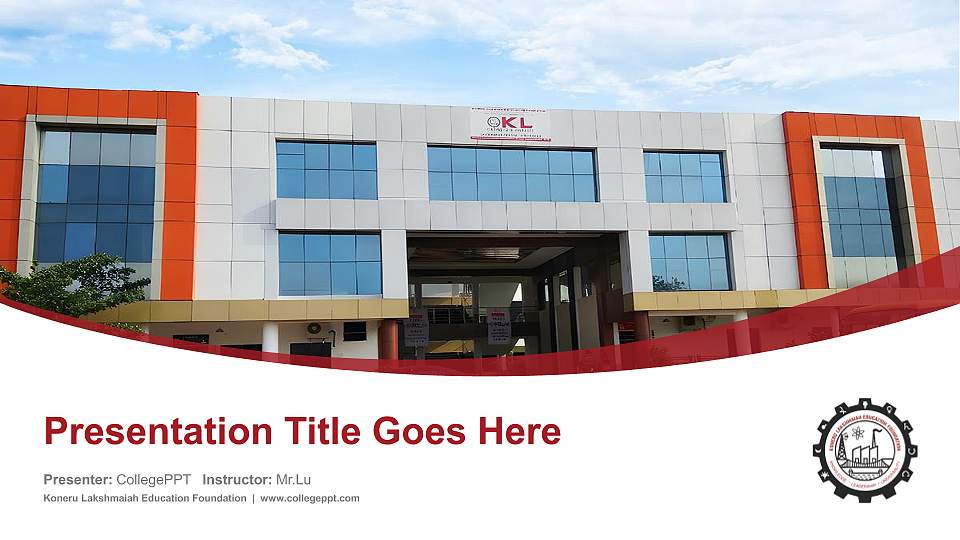 Koneru Lakshmaiah Education Foundation Course/Courseware Creation PPT Template16:9 ratio PPT effect preview image