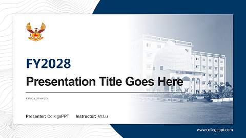 Kalinga University Academic Presentation/Research Findings Report PPT Template