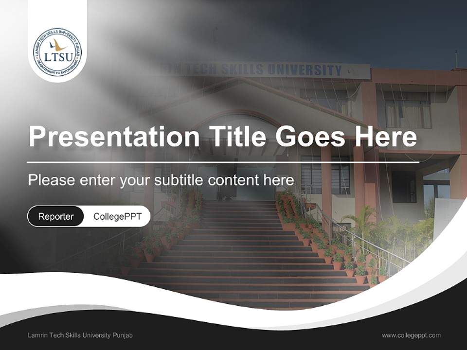 Lamrin Tech Skills University Punjab Lecture Sharing and Networking Event PPT Template4:3 ratio PPT effect preview image4