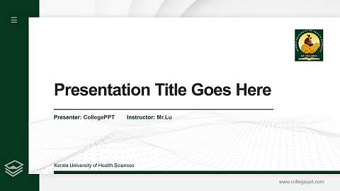 Kerala University of Health Sciences Thesis Proposal/Graduation Defense PPT Template