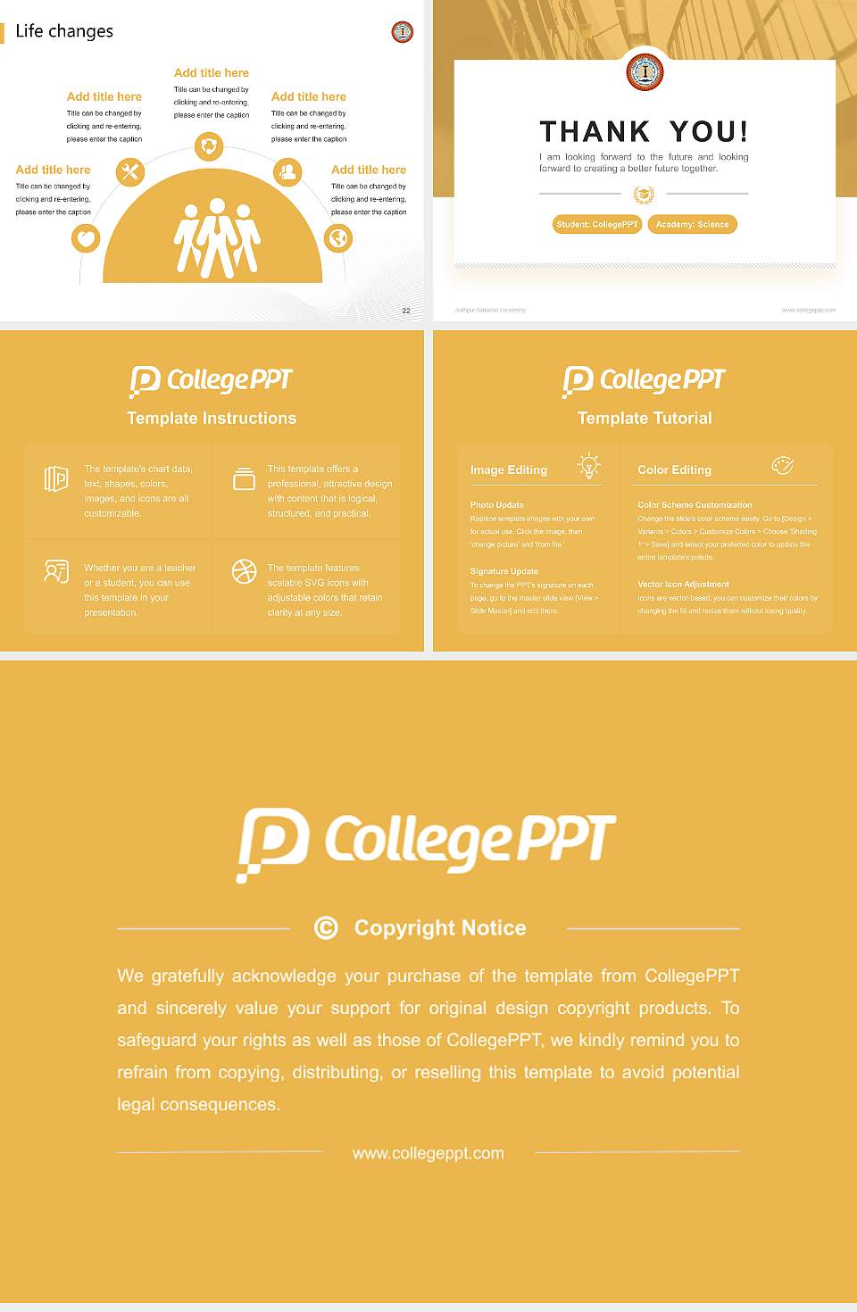 Jodhpur National University National Scholarship Defense PPT Template4:3 ratio PPT effect preview image4