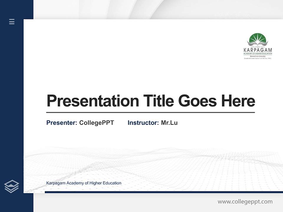 Karpagam Academy of Higher Education Thesis Proposal/Graduation Defense PPT Template4:3 ratio PPT effect preview image5