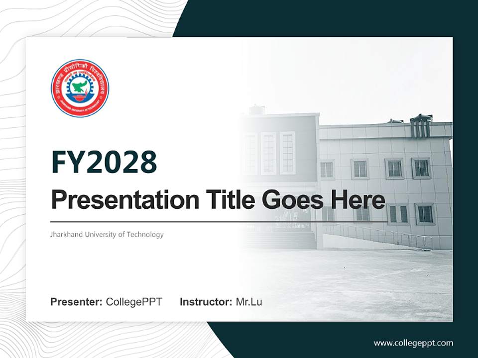 Jharkhand University of Technology Academic Presentation/Research Findings Report PPT Template4:3 ratio PPT effect preview image5