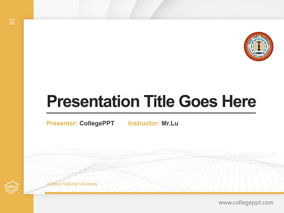 Jodhpur National University Thesis Proposal/Graduation Defense PPT Template4:3 ratio PPT effect preview image5
