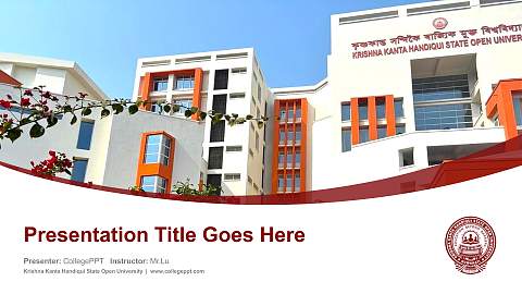Krishna Kanta Handiqui State Open University Course/Courseware Creation PPT Template