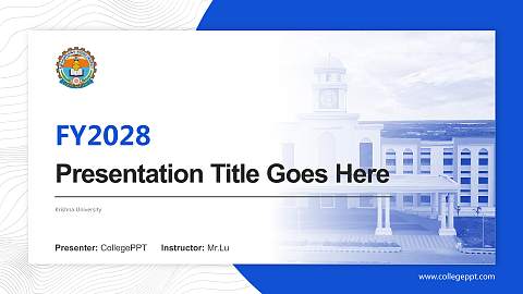 Krishna University Academic Presentation/Research Findings Report PPT Template