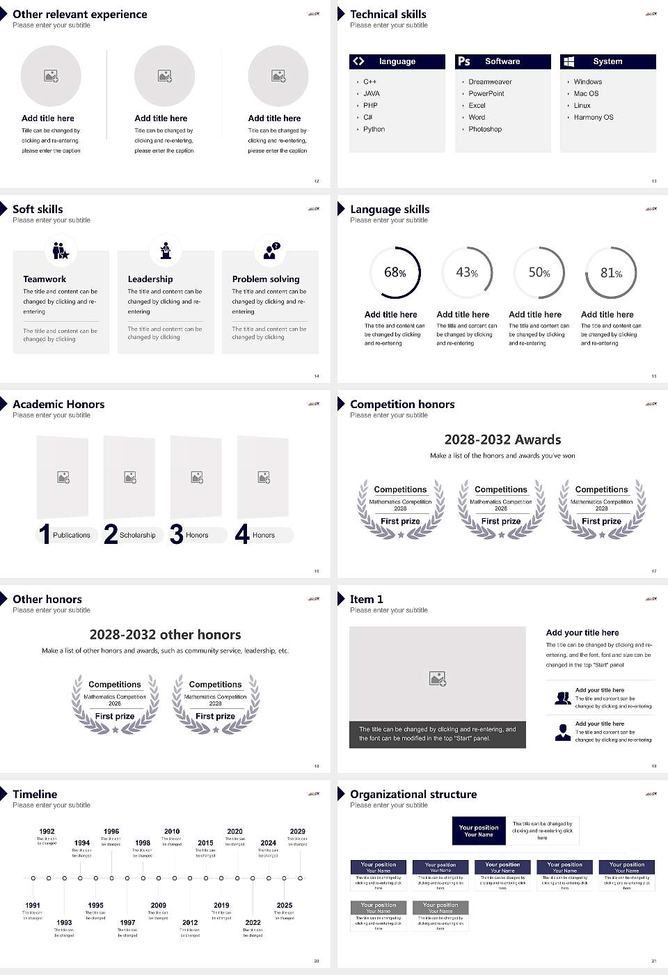 LNCT University Resume PPT Template16:9 ratio PPT effect preview image3