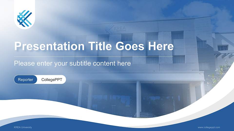 KREA University Lecture Sharing and Networking Event PPT Template16:9 ratio PPT effect preview image