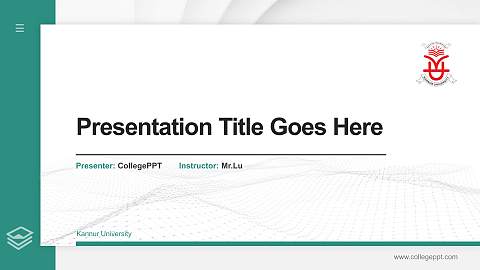 Kannur University Thesis Proposal/Graduation Defense PPT Template