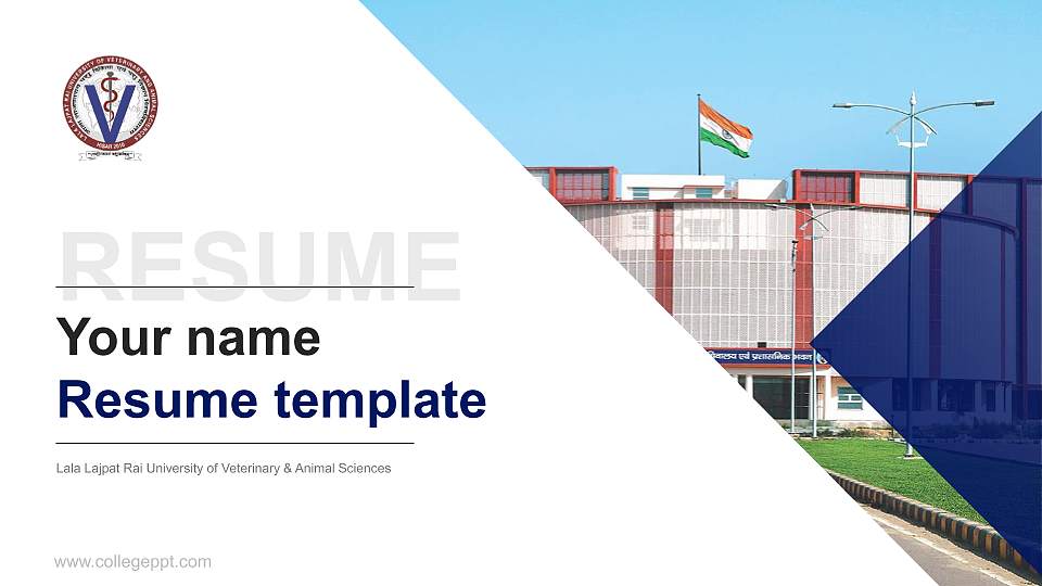 Lala Lajpat Rai University of Veterinary & Animal Sciences Resume PPT Template16:9 ratio PPT effect preview image
