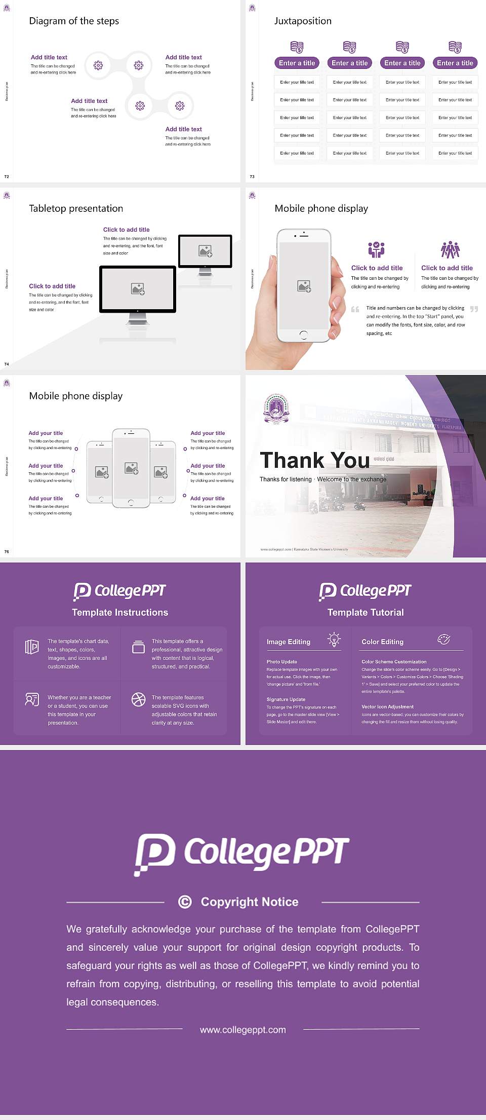 Karnataka State Women’s University Competition/Entrepreneurship Contest PPT Template4:3 ratio PPT effect preview image9