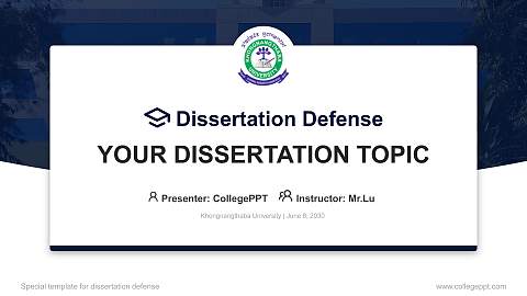 Khongnangthaba University Graduation Thesis Defense PPT Template