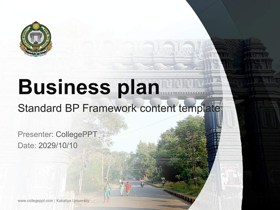 Kakatiya University Competition/Entrepreneurship Contest PPT Template4:3 ratio PPT effect preview image9