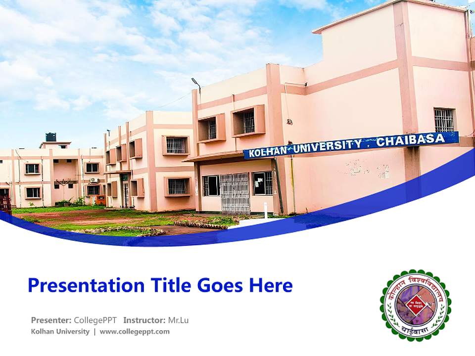 Kolhan University Course/Courseware Creation PPT Template4:3 ratio PPT effect preview image5
