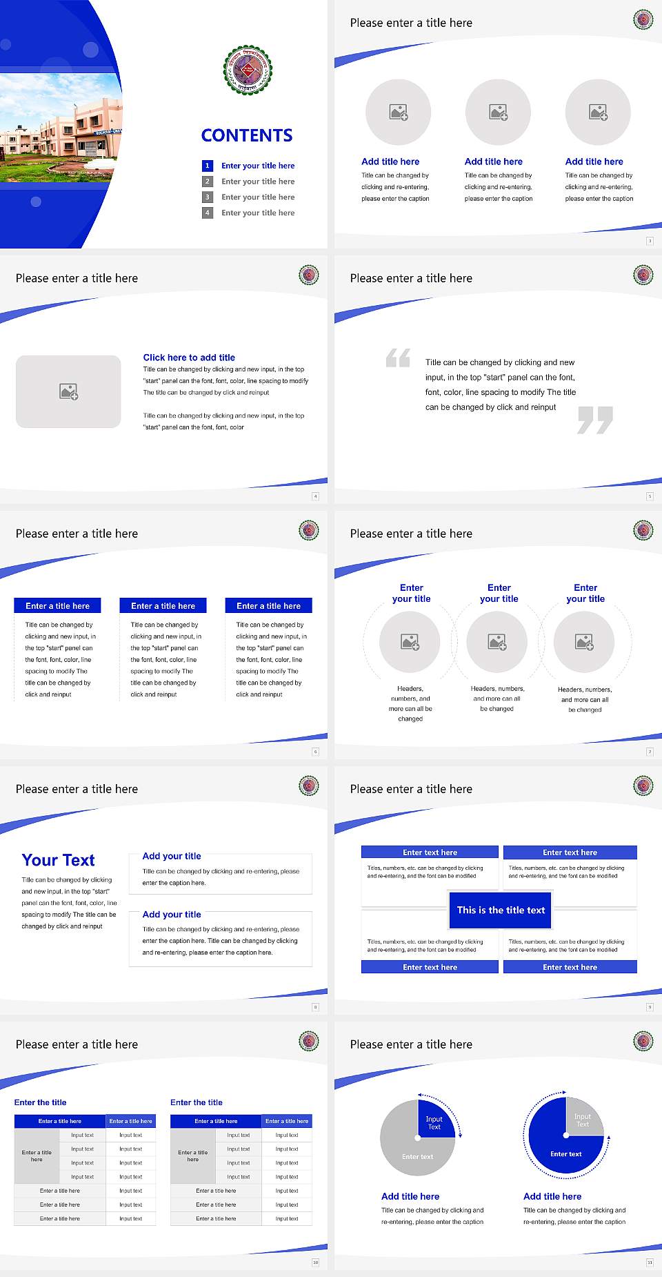 Kolhan University Course/Courseware Creation PPT Template4:3 ratio PPT effect preview image2