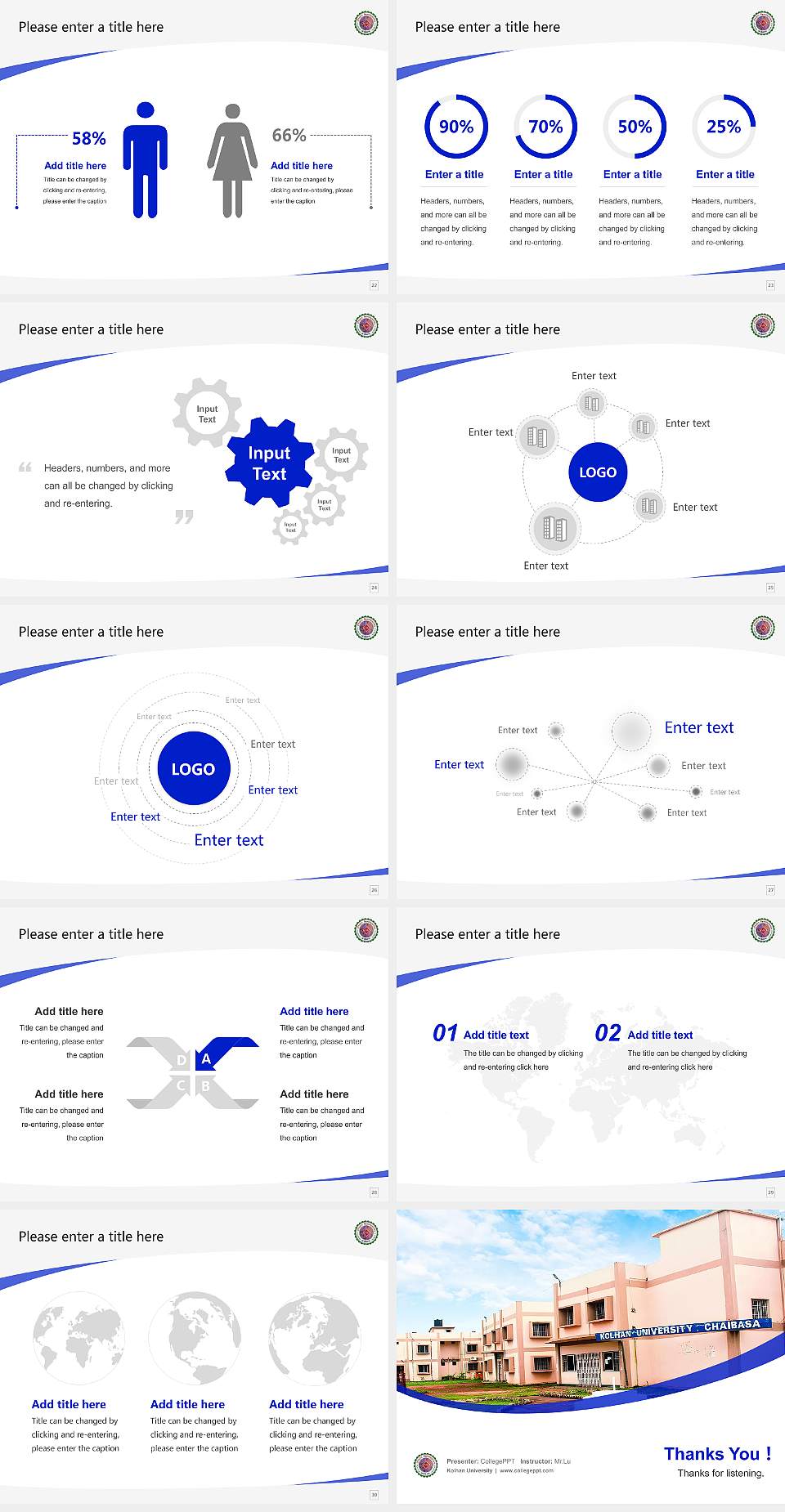 Kolhan University Course/Courseware Creation PPT Template4:3 ratio PPT effect preview image4