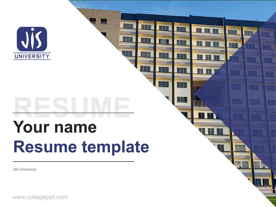 JIS University Resume PPT Template4:3 ratio PPT effect preview image5
