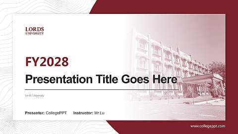Lords University Academic Presentation/Research Findings Report PPT Template