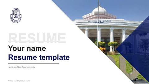 Karnataka State Open University Resume PPT Template