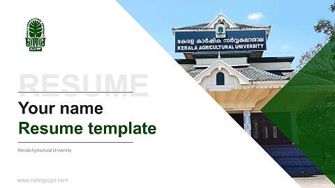 Kerala Agricultural University Resume PPT Template