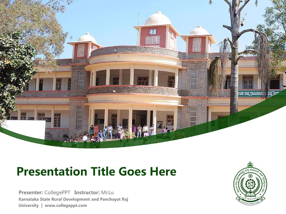 Karnataka State Rural Development and Panchayat Raj University Course/Courseware Creation PPT Template4:3 ratio PPT effect preview image5