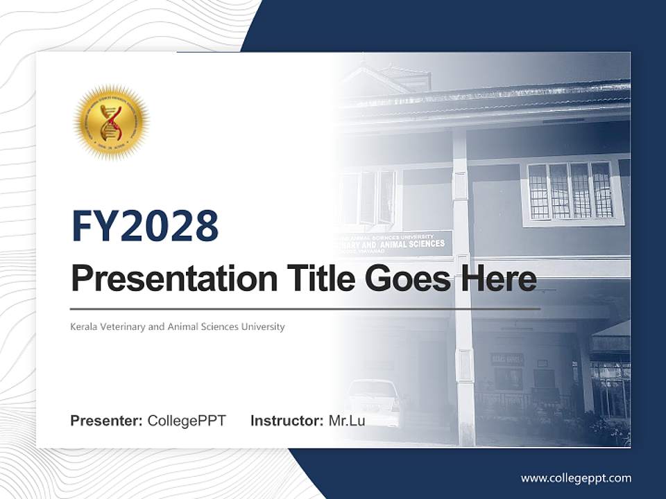 Kerala Veterinary and Animal Sciences University Academic Presentation/Research Findings Report PPT Template4:3 ratio PPT effect preview image5