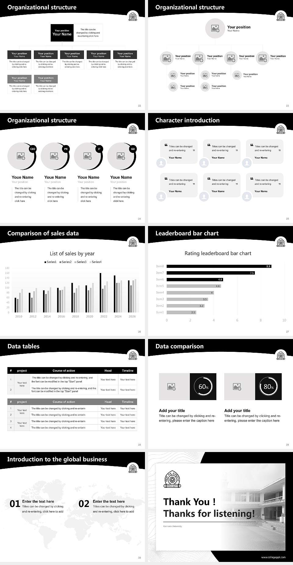 Kannada University Academic Presentation/Research Findings Report PPT Template4:3 ratio PPT effect preview image4