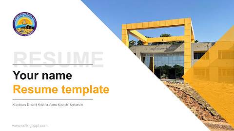 Krantiguru Shyamji Krishna Verma Kachchh University Resume PPT Template