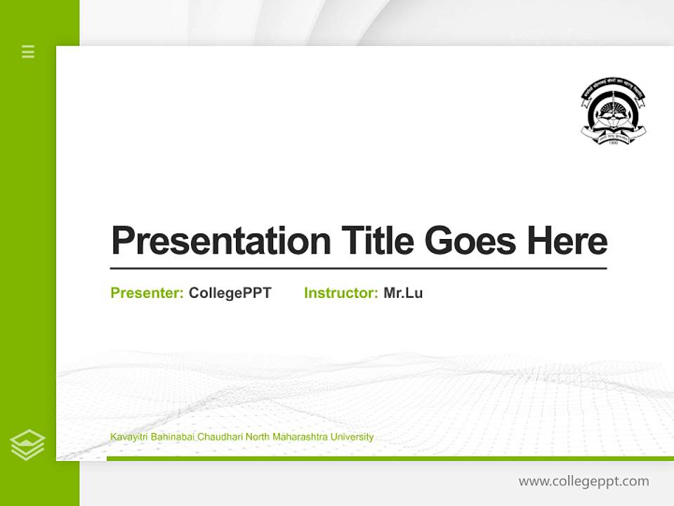 Kavayitri Bahinabai Chaudhari North Maharashtra University Thesis Proposal/Graduation Defense PPT Template4:3 ratio PPT effect preview image5