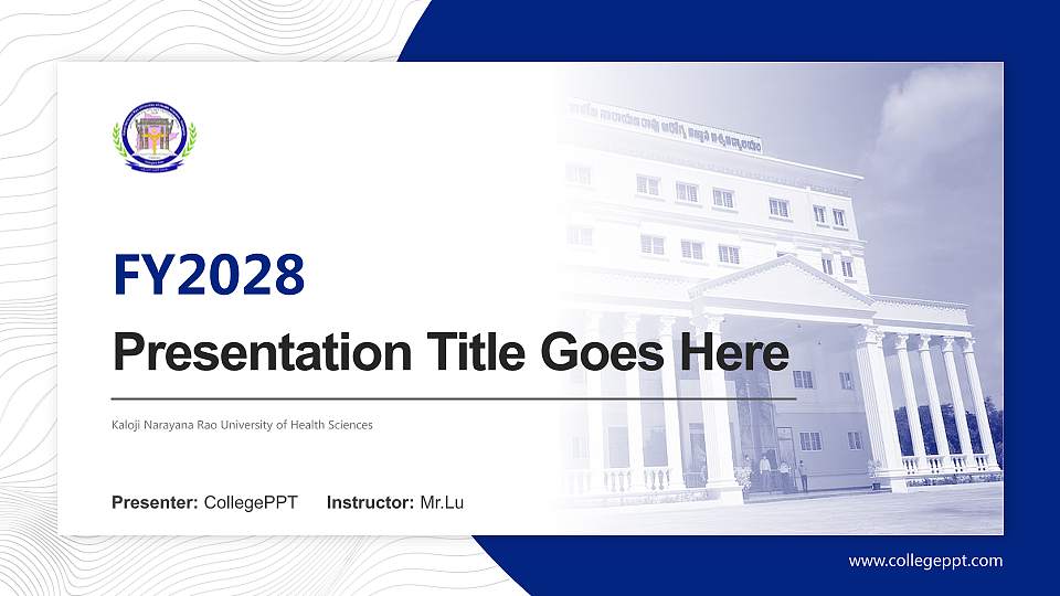 Kaloji Narayana Rao University of Health Sciences Academic Presentation/Research Findings Report PPT Template16:9 ratio PPT effect preview image
