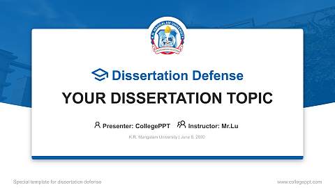 K.R. Mangalam University Graduation Thesis Defense PPT Template