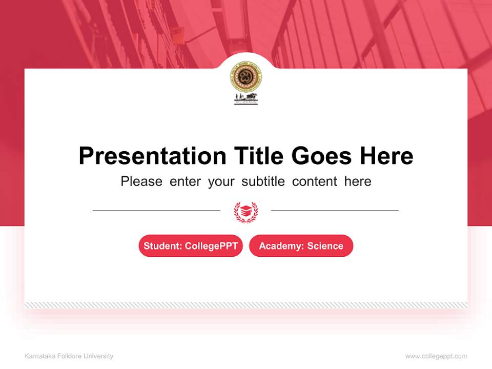 Karnataka Folklore University National Scholarship Defense PPT Template4:3 ratio PPT effect preview image4