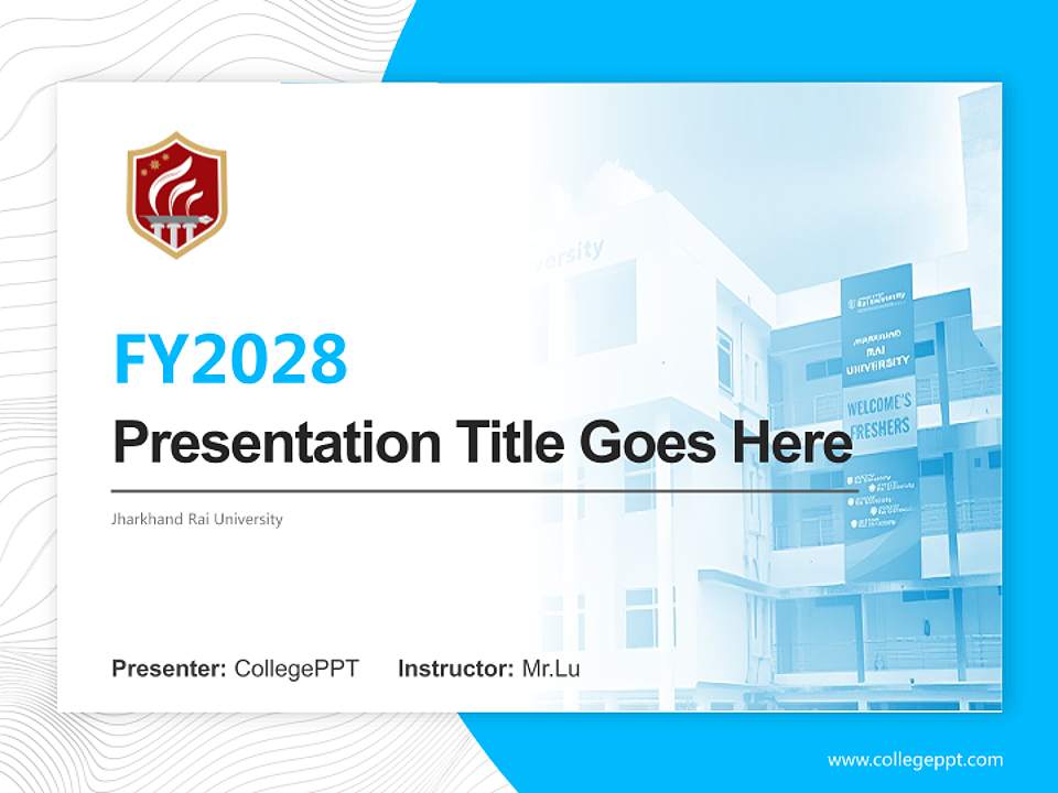 Jharkhand Rai University Academic Presentation/Research Findings Report PPT Template4:3 ratio PPT effect preview image5