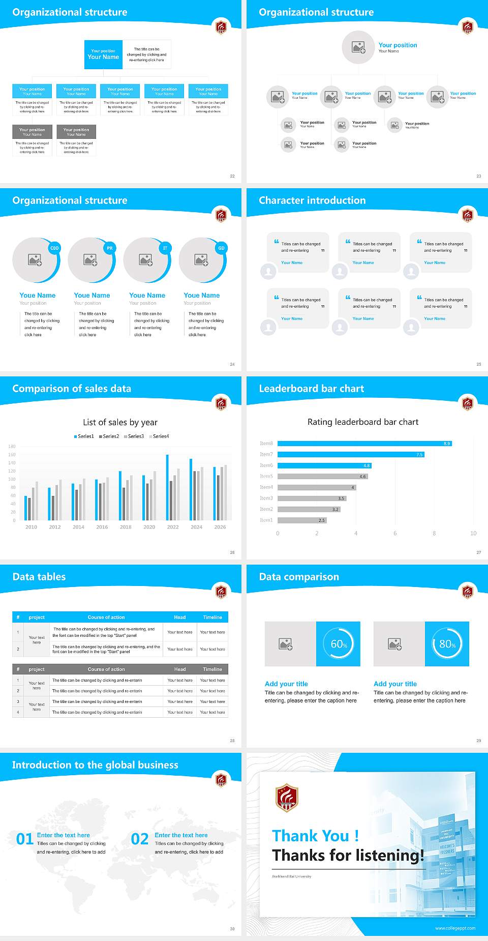 Jharkhand Rai University Academic Presentation/Research Findings Report PPT Template4:3 ratio PPT effect preview image4