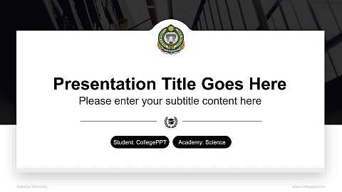 Kakatiya University National Scholarship Defense PPT Template
