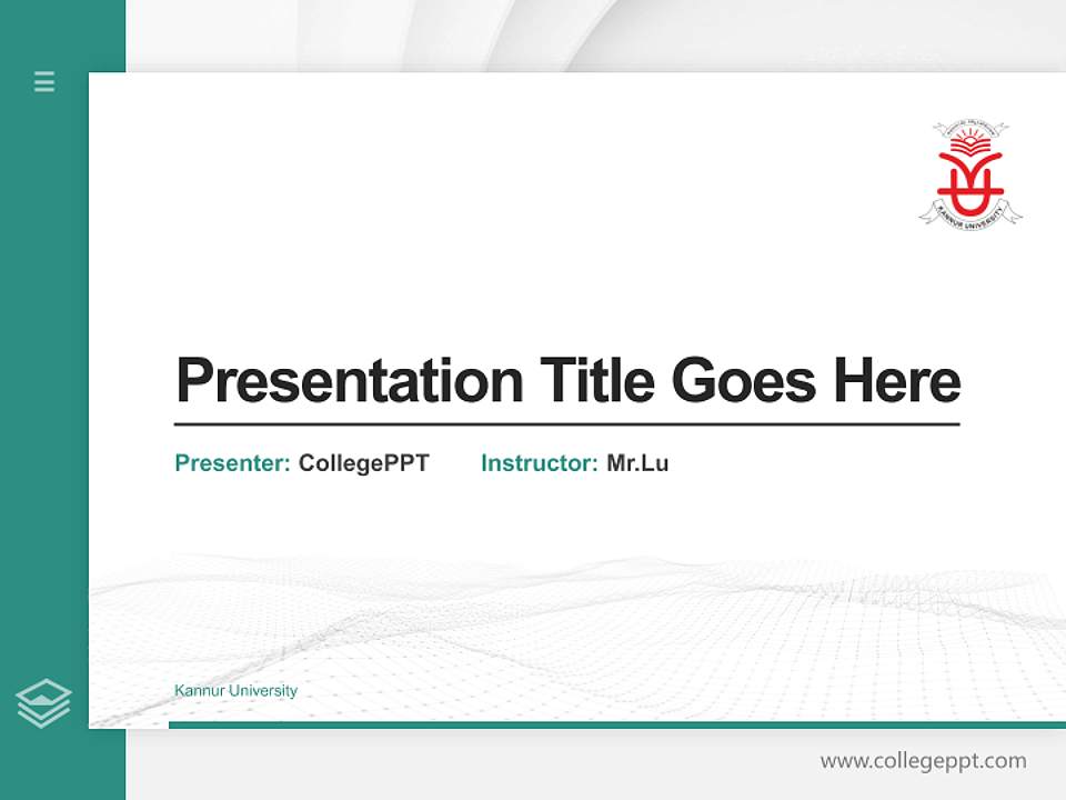 Kannur University Thesis Proposal/Graduation Defense PPT Template4:3 ratio PPT effect preview image5