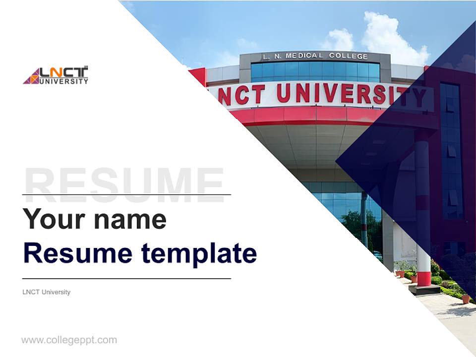 LNCT University Resume PPT Template4:3 ratio PPT effect preview image5