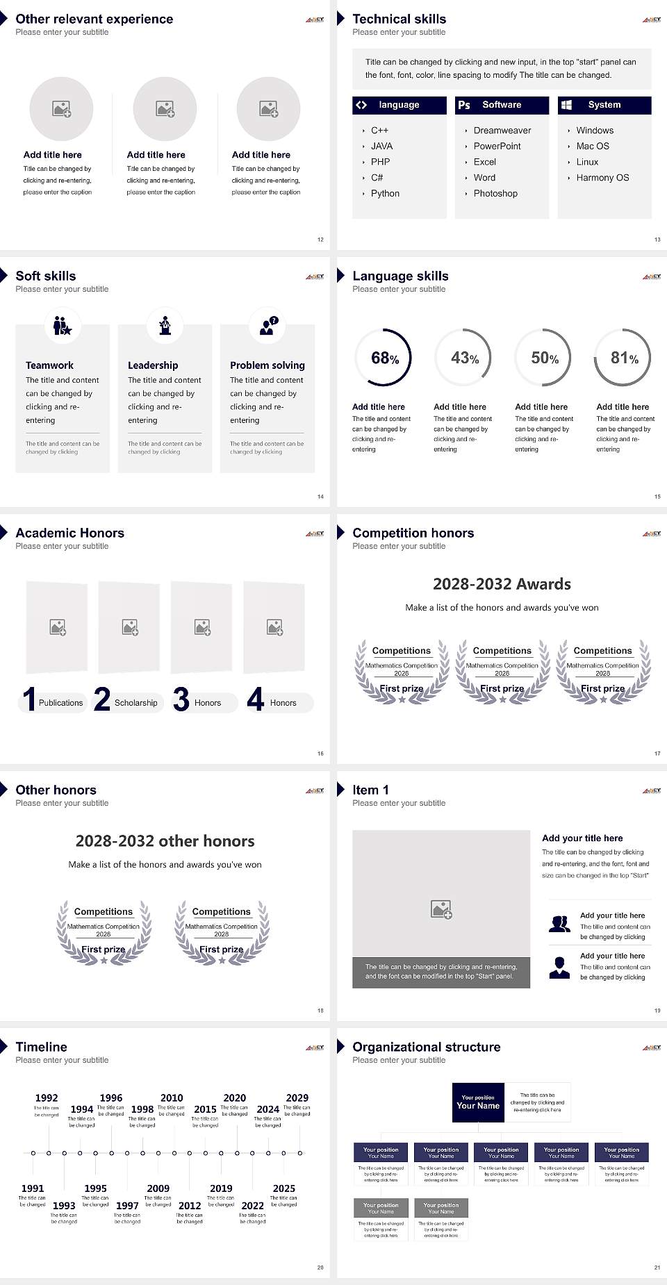 LNCT University Resume PPT Template4:3 ratio PPT effect preview image3
